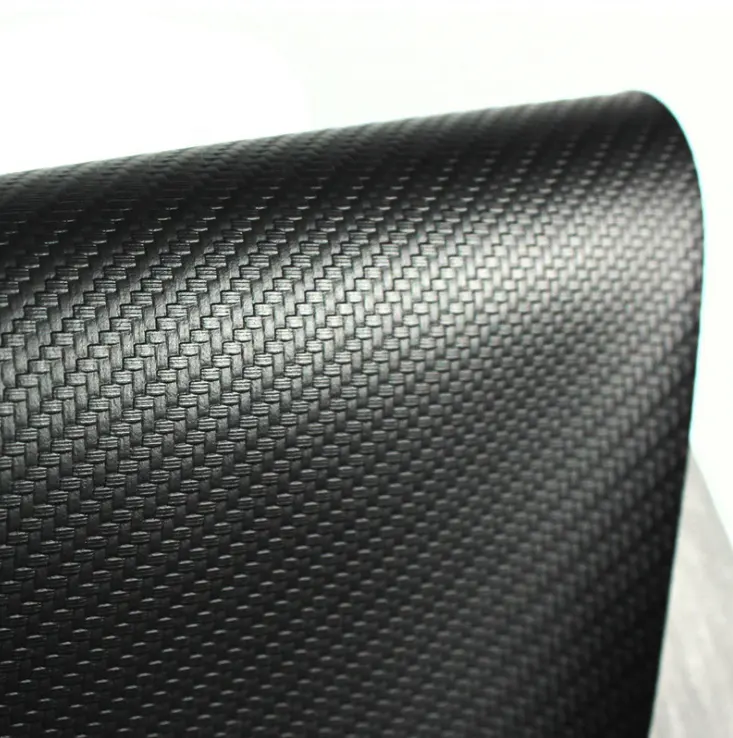 Pelle vinilica in fibra di carbonio 3d per tappezzeria automatica e rivestimento per auto