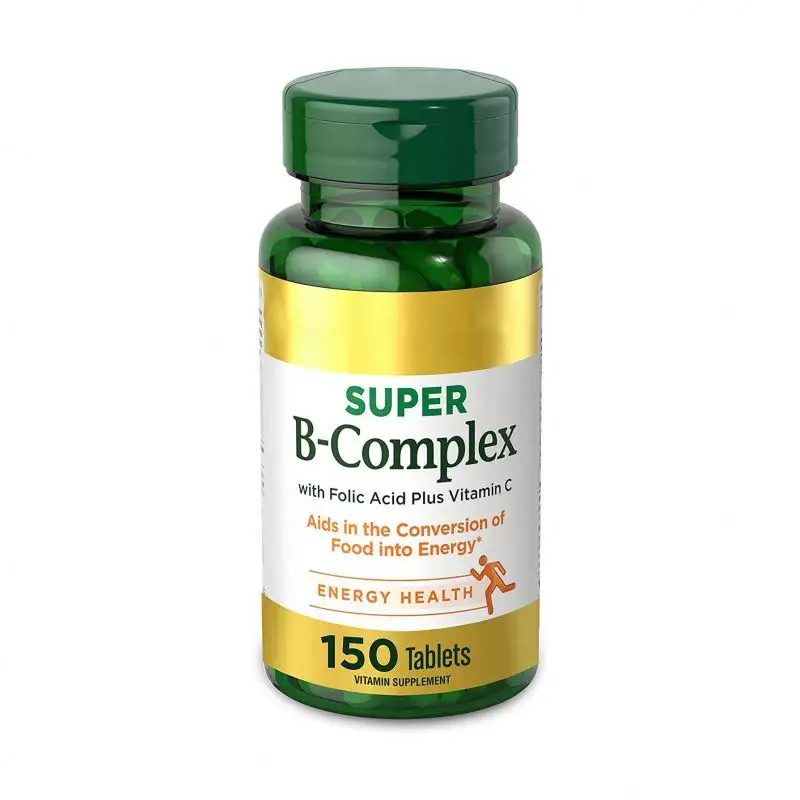 Gran oferta de vitamina C Natural de buena calidad de etiqueta privada para soporte inmunológico y cápsula compleja de vitamina B12 de ácido fólico