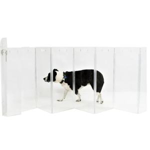 Maßge schneiderte klare Acryl moderne Wand angebracht Zick-Zack-Haustier Hund Tor Lucite Haustier Barriere Panel - Product Image 1