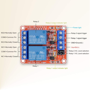 2pcs高/低レベルトリガー2チャンネルリレースイッチオプトカプラー分離DC 5Vリレーモジュール電子部品 - Product Image 5