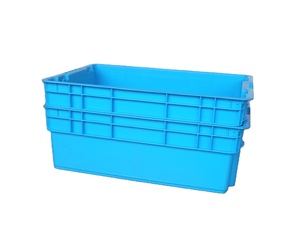 High Quality Durable 600x400x200 mm Solid Closed Fish <strong>Crate</strong> <strong>Stacking</strong> <strong>and</strong> <strong>Nesting</strong> Plastic Transport Fish Box Totes