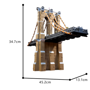 Fanbuild Classic City Street View Architecture MOC-183030ブルックリン橋モデルのブロックおもちゃ - Product Image 3