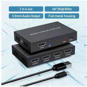 Divisor HDMI Mini 4k 2k HD 4k, 1 en 4, salida HDCP1.2, distribuidor de Audio y vídeo, 4 en 1, HDMI, precio de fábrica - Product Image 4