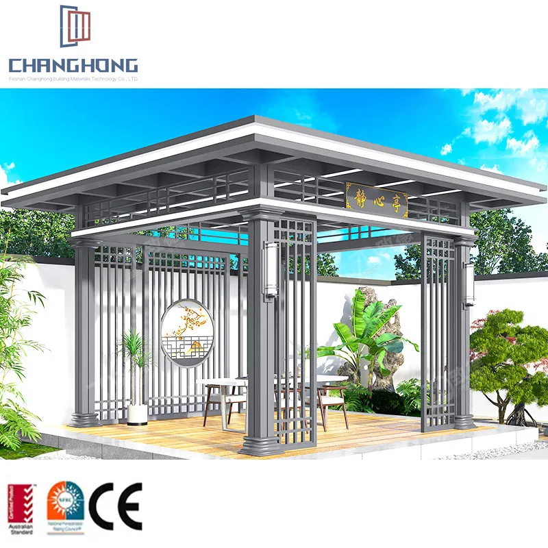 Couverture aluminium gazebo toit électrique pergola