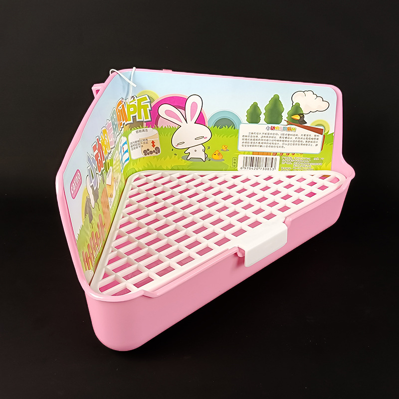L size pink triangular toilet