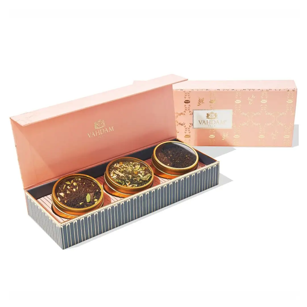 कस्टम मुद्रित पुनर्नवीनीकरण एल्यूमीनियम पन्नी लाइनर ढीला चाय उपहार चॉकलेट चुंबकीय पैकेजिंग लक्जरी उपहार बॉक्स छोटे व्यवसाय के लिए