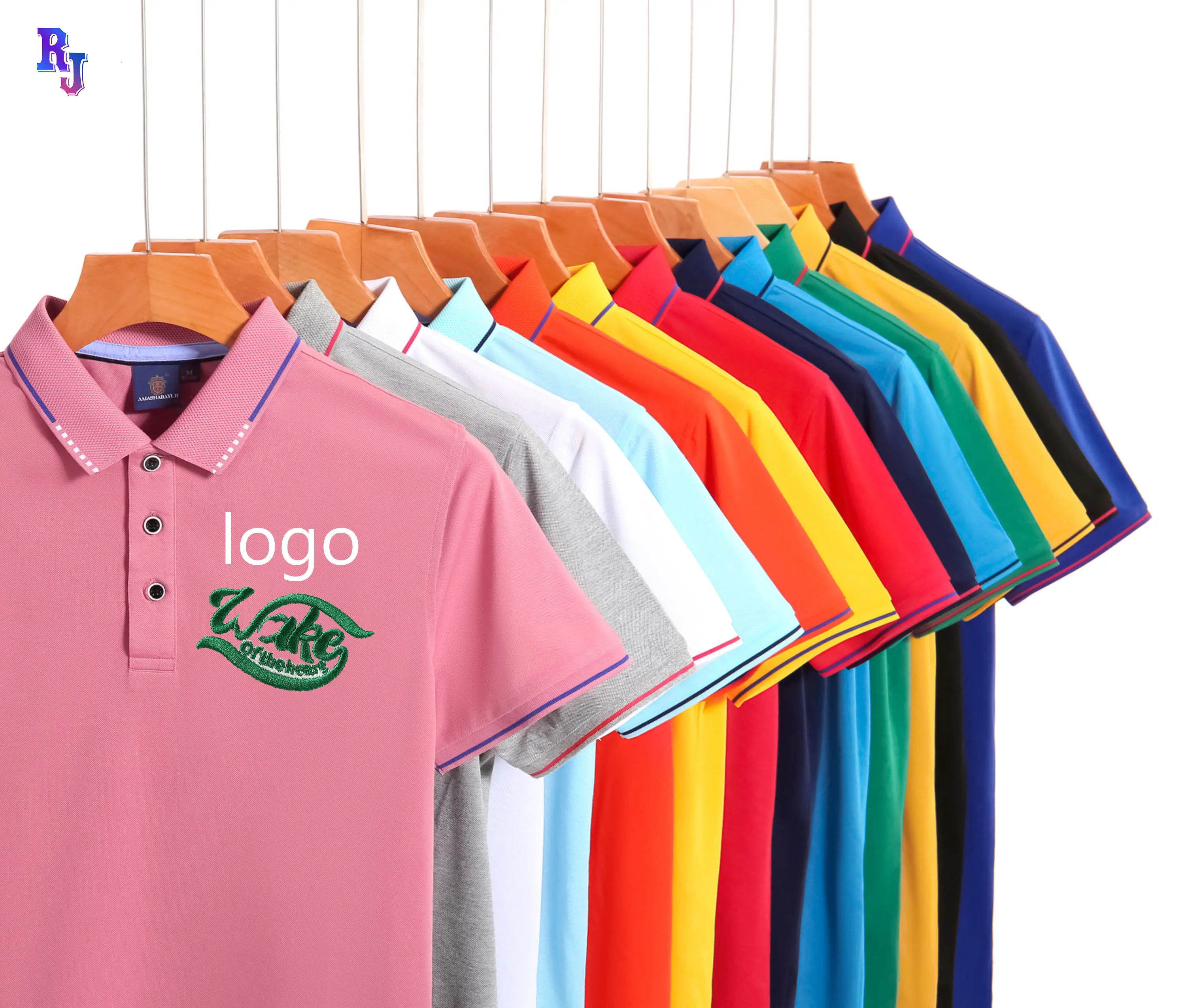 All'ingrosso Polo con Logo in cotone di seta e ricamo di alta qualità Plain Blank Golf Polo t-Shirt Polo Custom Golf Shirt uomo