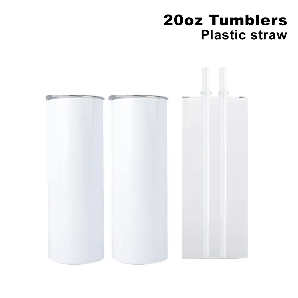 Gobelet de 20 oz avec paille en plastique