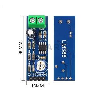 Módulo AMPLIFICADOR DE POTENCIA DE Audio LM386, placa amplificadora de ganancia de 200 veces, amplificador de potencia Mono, entrada de 5V-12V - Product Image 4