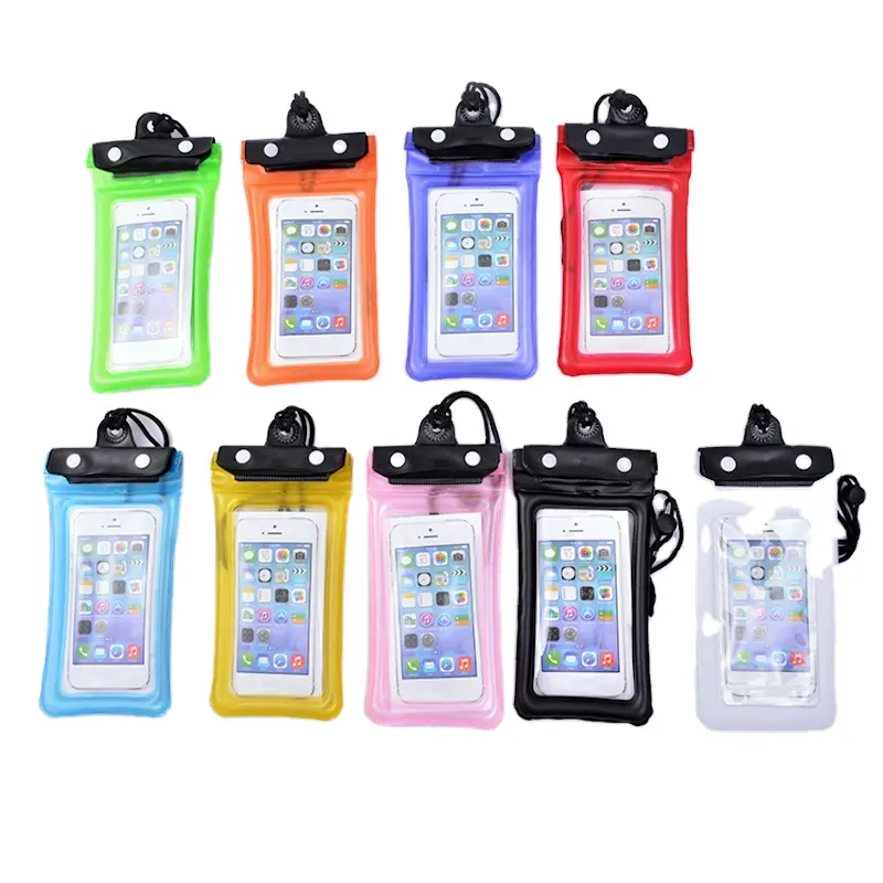 Sacs étanches pour téléphone avec logo personnalisé Pochette universelle étanche en PVC Sac étanche pour téléphone portable Sac étanche pour téléphone portable avec lanière