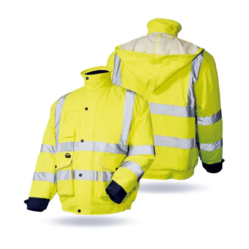 Alta visibilità da lavoro impermeabile nastro riflettente luce uomo sicurezza Softshell giacca invernale abbigliamento di sicurezza riflettente