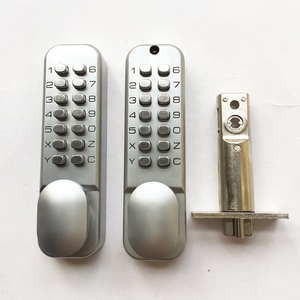 Cerradura de puerta con código de pin digital sin llave mecánica Vertical de dos placas codificadas en ambos lados de la puerta - Product Image 1