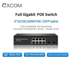 Gxcom Technology Long Distance 250m Fast <strong>Ethernet</strong> 8 Port 10/100M PoE Switch with Uplink Port - Product Image 2