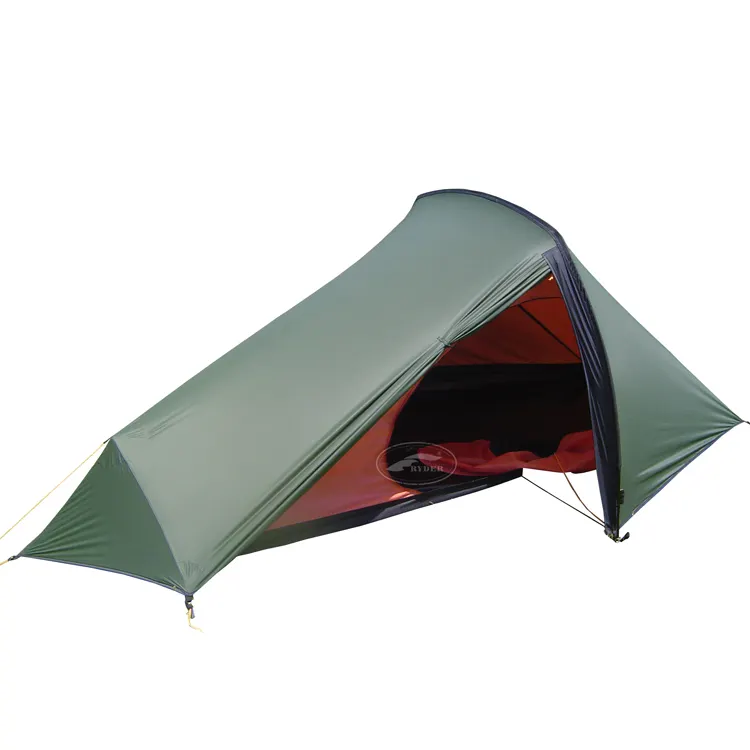 कस्टम Ultralight एक व्यक्ति डबल सिलिकॉन कोटिंग Silnylon निविड़ अंधकार डेरा डाले हुए ट्रेकिंग छोटे पहाड़ Backpacking तम्बू
