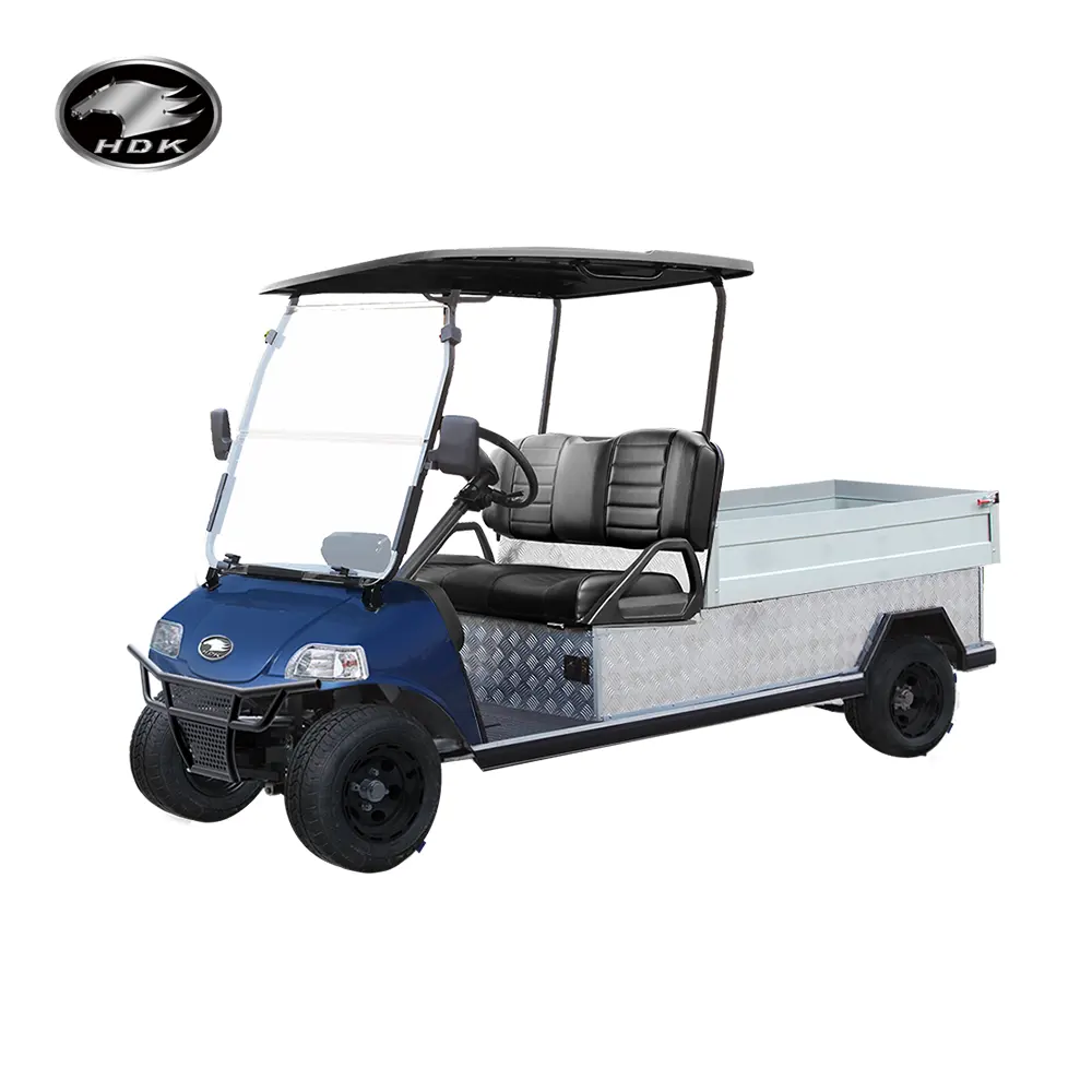 Penjualan terlaris grosir kendaraan utilitas Mini terangkat dengan kotak kargo 48V HDK Evolution Electric Golf Cart Truck