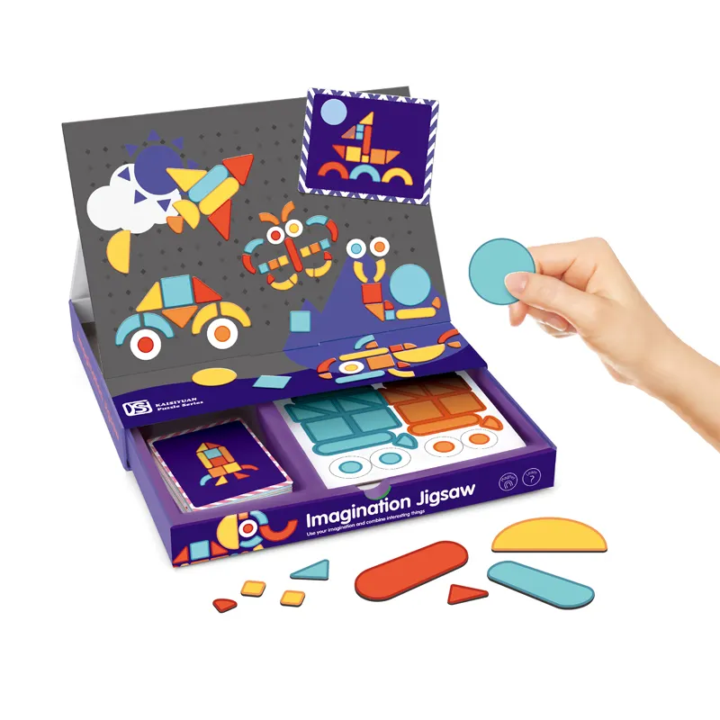 Libro magnético estereoscópico para niños, juguete educativo para niños, con figuras geométricas