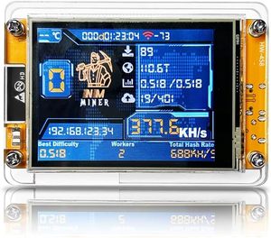 Bitcoin thợ mỏ nerdminer V2 980kh/S Crypto Solo Xổ Số thợ mỏ 2.8 inch hiển thị thông minh may mắn thợ mỏ hashrate - Product Image 1