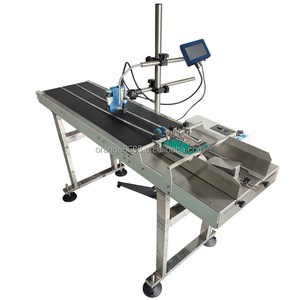 B2B Clearance Sale Halbautomat ische Desktop-Förderband maschine Kontinuierliche Inkjet-Charge Ablaufdatum Code-Drucker für Flaschen - Product Image 1
