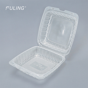 FULING temizle tek kullanımlık kapaklı MFPP menteşeli çıkar kutusu 8x8 9x9 inç 1 3 bölmeli yemek kapları için restoran Take Away - Product Image 2