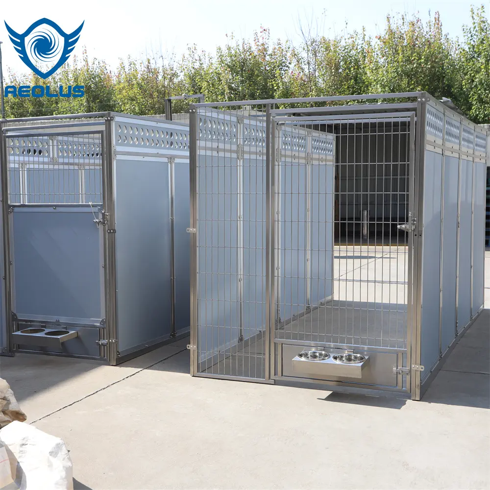 Iron Dog House Outdoor Metal Dog Kennels Luxury Kennel Aeolus Dog Kennels and Runs