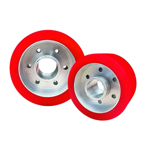 Tùy chỉnh PU AGV thiết bị đi Bộ bánh xe hoạt động con lăn rgv hướng dẫn bánh xe ổ đĩa cao su Con lăn xe nâng xử lý bánh xe chịu lực - Product Image 1