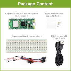 Resmi RP2350 çip çift çekirdekli çift mimari tasarım dayalı ahududu Pi Pico 2 W mikro kurulu WIFI destekler