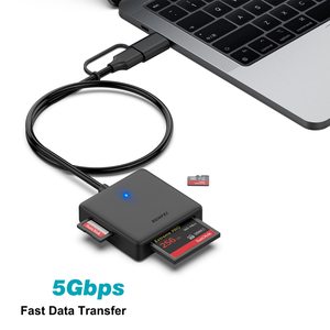 存储卡读卡器，BENFEI 4 in1 USB usb-c至SD MS CF读卡器适配器，与iPhone 15 Pro兼容 - Product Image 4