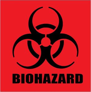 Custom Size <strong>Red</strong> Biohazard Warning Stickers Rectangular Biohazard Stickers Signs <strong>Decals</strong> for Labs Hospitals and Industrial Use - Product Image 6