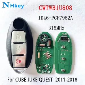 NHkey World Car Remote Control <strong>Key</strong> for Nisan Leaf Versa Cube Juke <strong>Quest</strong> 2011-2017 ID46 PCF7952A CWTWB1U808 315MHz Keyless Card - Product Image 2