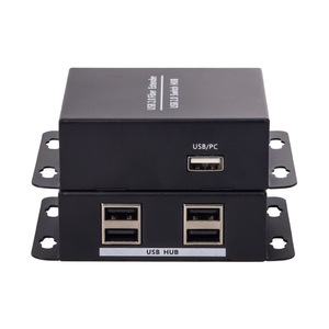 Convertidor de medios USB a fibra óptica sobre cable de fibra SM hasta 10KM USB2.0 1 entrada 4 salida