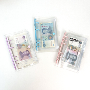 多功能分类账本防水Pvc盖环活页夹活页夹带按扣笔记本 - Product Image 6
