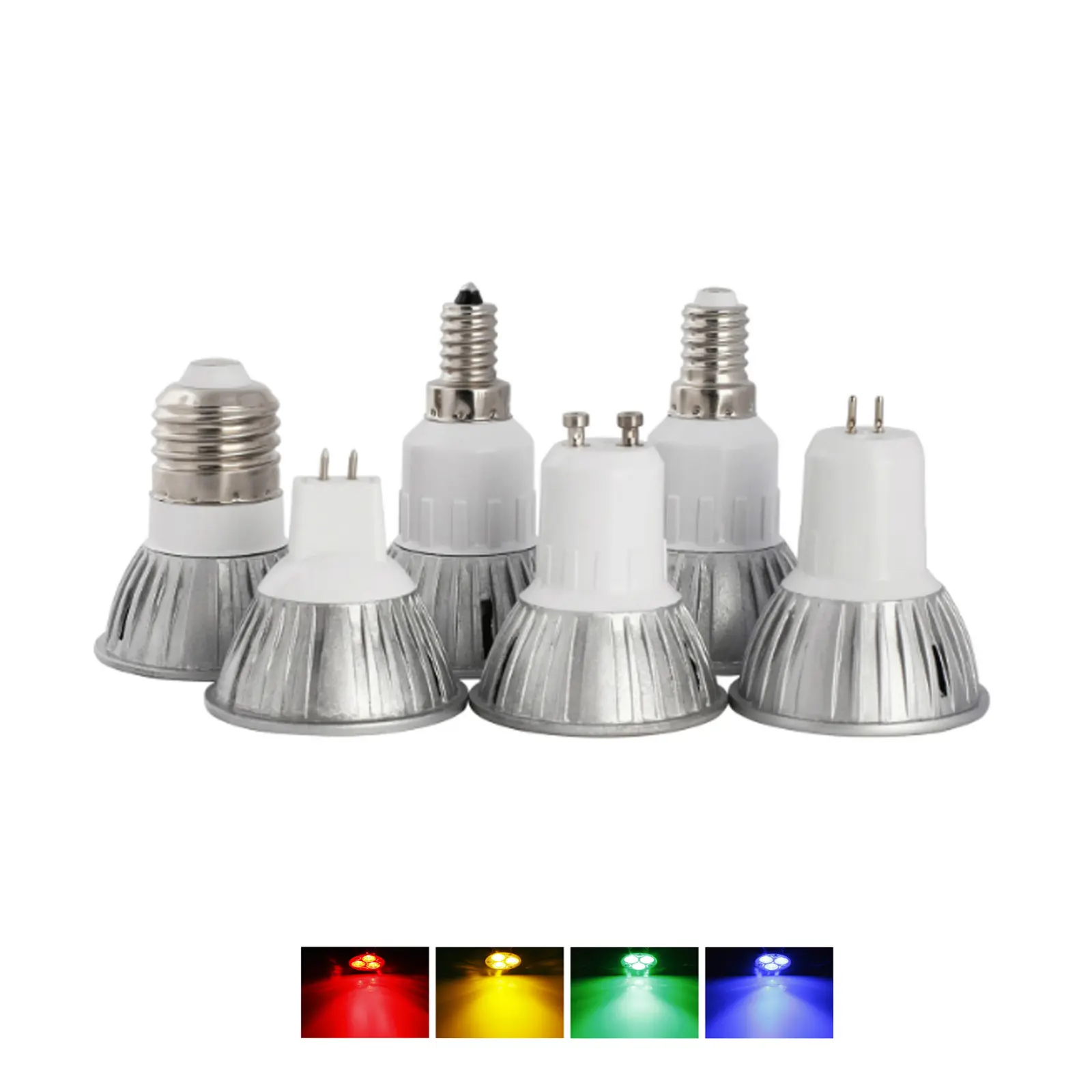 Dimmable A MENÉ LA Lumière De Tache GU10 Logement de Projecteur MR16 E14 E27 Ampoule Lampe 3W Remplacer 30W Lampes Halogènes 110V 220V 240V de conception à la maison