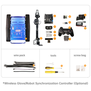 Hiwonder Tankbot traccia Robot auto intelligente serbatoio telaio del veicolo caricato con braccio robotico per la programmazione STM32 - Product Image 6