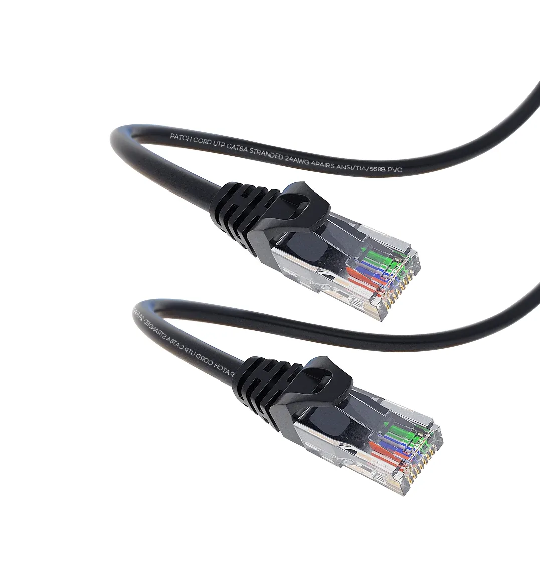 23.5Cm Kepala Ganda Ramping Cat6 28awg UTP OEM Telanjang Tembaga Utp Kabel Patch 4 Pasang Jaringan Ethernet Kabel Jaringan