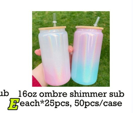 16oz colores mezclados degradados con tapas de bambú