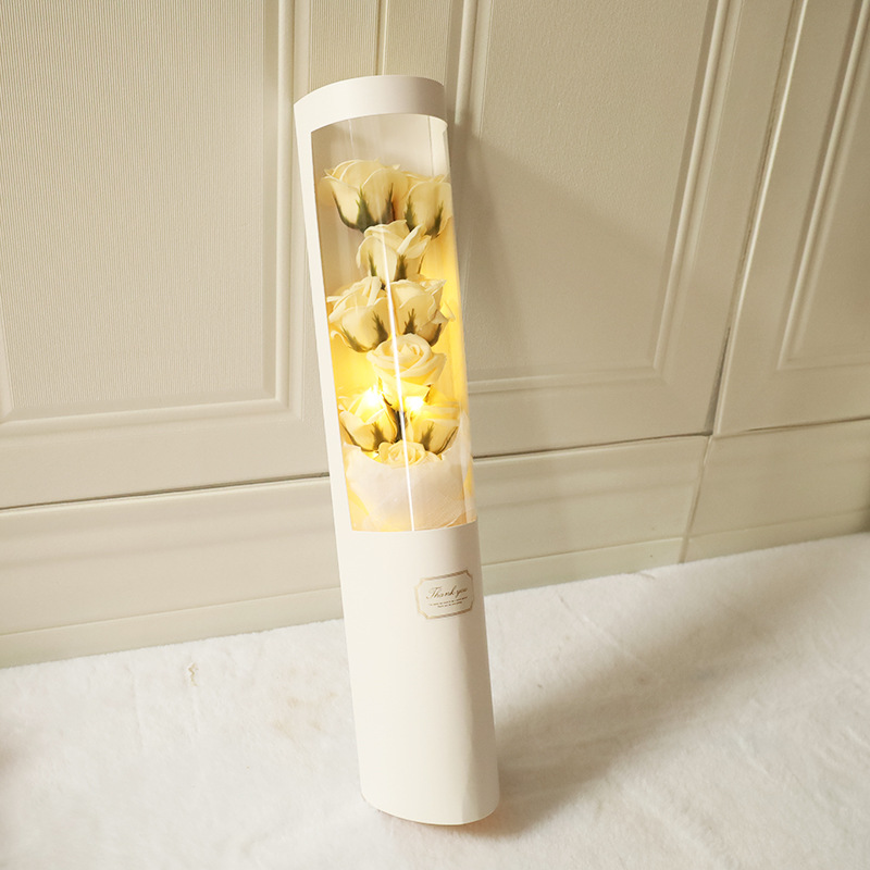 กอดถังช่อดอกไม้-สีขาว