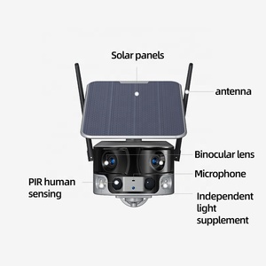 4K WiFi Wireless Solar Powered <strong>Camera</strong> Sim Card Slot Support 128 Memory Card CCTV <strong>Security</strong> IP Outdoor 4G Solar Lamp Cameras - Product Image 5