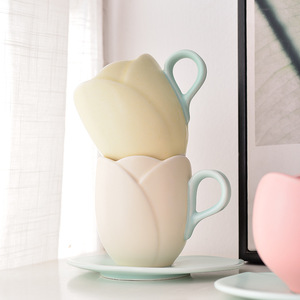 ถ้วยกาแฟดอกทิวลิปเซรามิกที่ละเอียดอ่อนและสวยงาม - Product Image 6