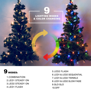 Tira de luces LED de 39 pies, iluminación de Navidad conectable con Sensor de luz, temporizador de Control remoto, cambio Rgb, 100 - Product Image 5