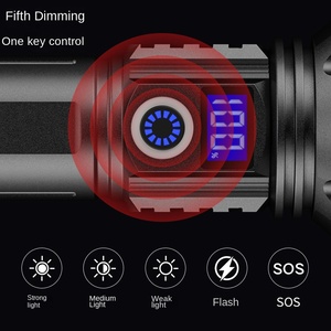 Hot Bán 30W Zoom <span class=keywords><strong>USB</strong></span> Nhôm Đèn Pin Chiến Thuật 1200 Lumens 500M Chùm Khoảng Cách IP65 Không Thấm Nước Cho Cắm Trại Săn Bắn Câu Cá - Product Image 4