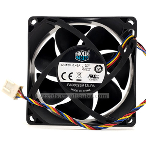 Ventilador de refrigeración FA08025M12LPA de 80mm, 12V, 0.45A, 8025, 8cm, para CPU, PSU, servidor de 4 pines, 4 líneas con PWM - Product Image 1