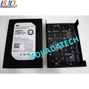 Factory Wholesale 3.5&quot; SATA3.0 6Gb/<strong>s</strong> to 5 NGFF M.2 <strong>B</strong>+M <strong>Key</strong> JBOD SATA SSD Converter Adapter Card &amp; Metal Bracket Case - Product Image 2