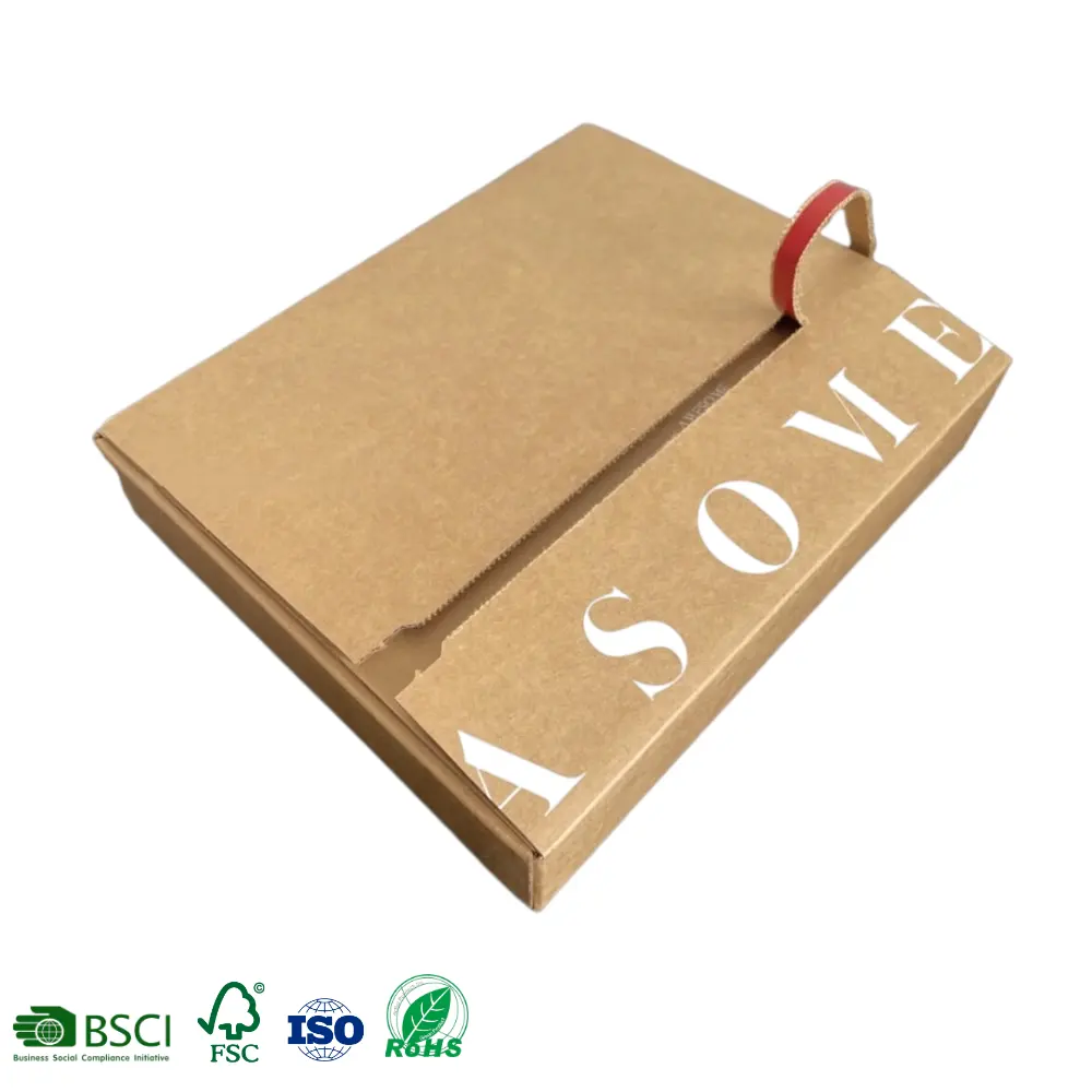 Custom Quick Seal Peel Off Self Seal Postal Zipper Mailing Kraft Mailer Boxes Adhesive Tear Strips Shipping Boxes