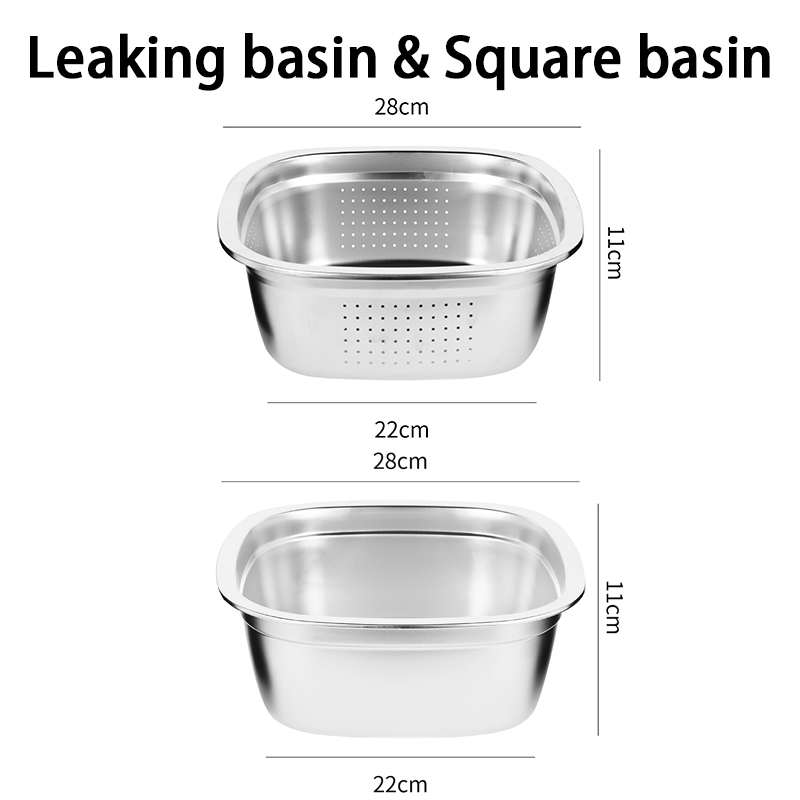 28cm-Leaking basin+Square basin