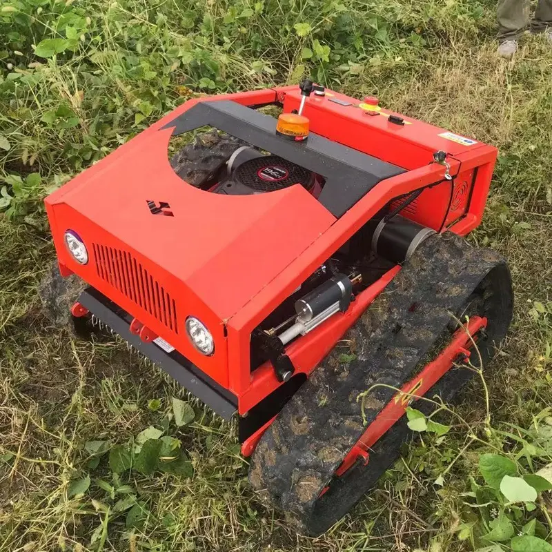 Tondeuse à gazon Robot à chenilles en caoutchouc pour Agriculture et Agriculture, Mini tondeuse à gazon automatique avec lame à lame