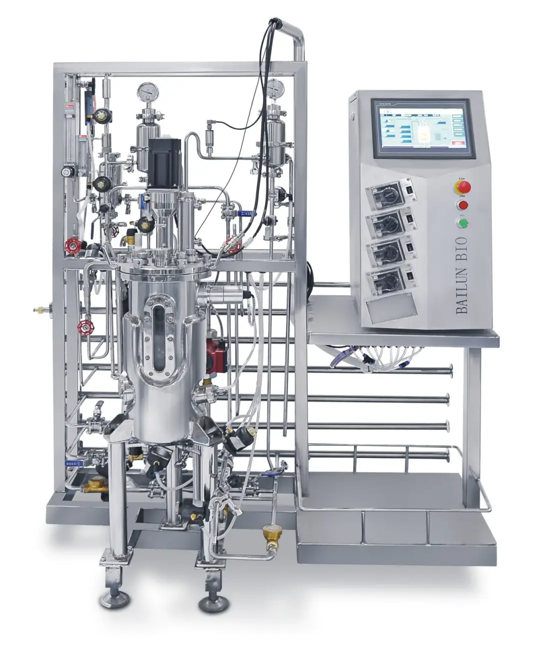 Fermentador de vacunas de acero inoxidable de cuatro etapas de 15L de venta directa, modelo de BLBIO-SJA con válvula inferior de zona muerta cero