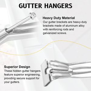 Penjualan Langsung Pabrik Gantungan Talang Aluminium Berkualitas Tinggi Tersembunyi Ukuran 5, 6, 7, 8 Inci dengan Sekrup Cepat untuk Sistem Drainase - Product Image 4