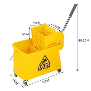 20L bền thương mại janitorial vắt giỏ bên Báo Chí cho sàn làm sạch bệnh viện khách sạn giẻ lau nhà xô xe đẩy với vắt - Product Image 5