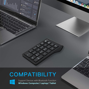 Teclado numérico inalámbrico para ordenador portátil, accesorio silencioso personalizado con Bluetooth, 22 teclas, numérico, para MacBook, escritorio, PC - Product Image 2
