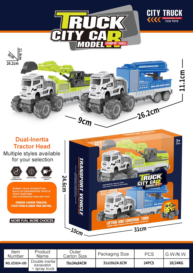 JZ2024-105 Excavatrice + lampe de réparation véhicule-boîte de fenêtre